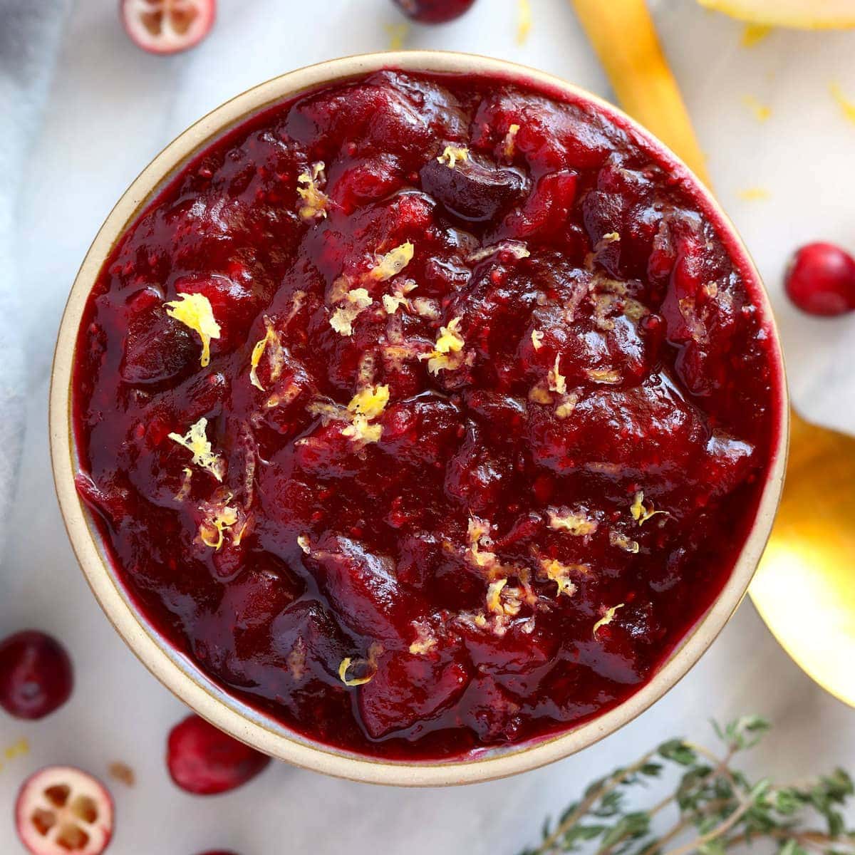 Maple-Sweetened Lemon Ginger Cranberry Sauce in Under 30 Mins